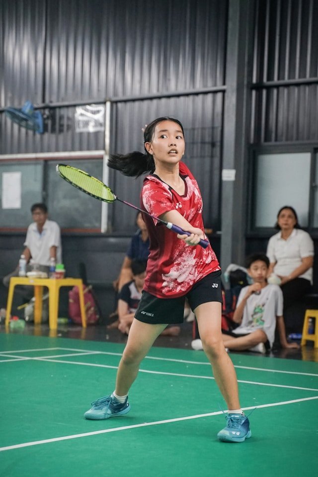 Beginner badminton training