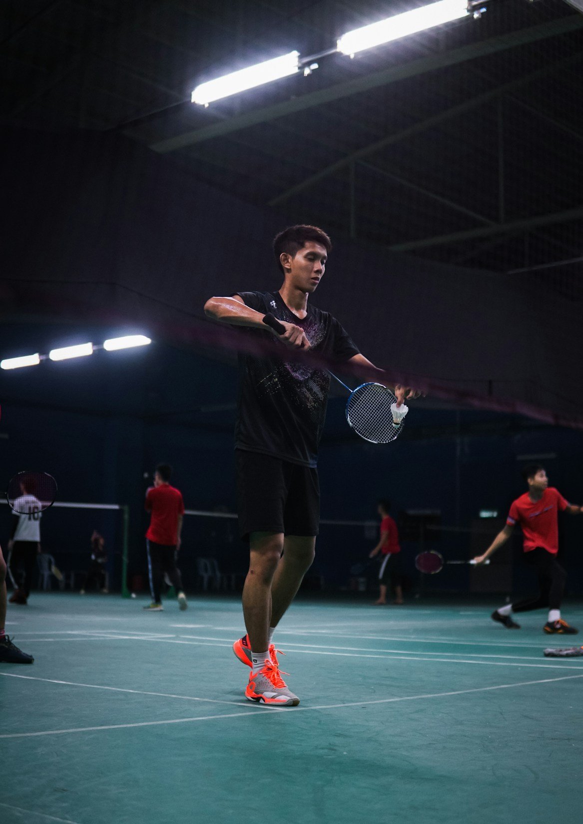 Badminton coaching and court practice